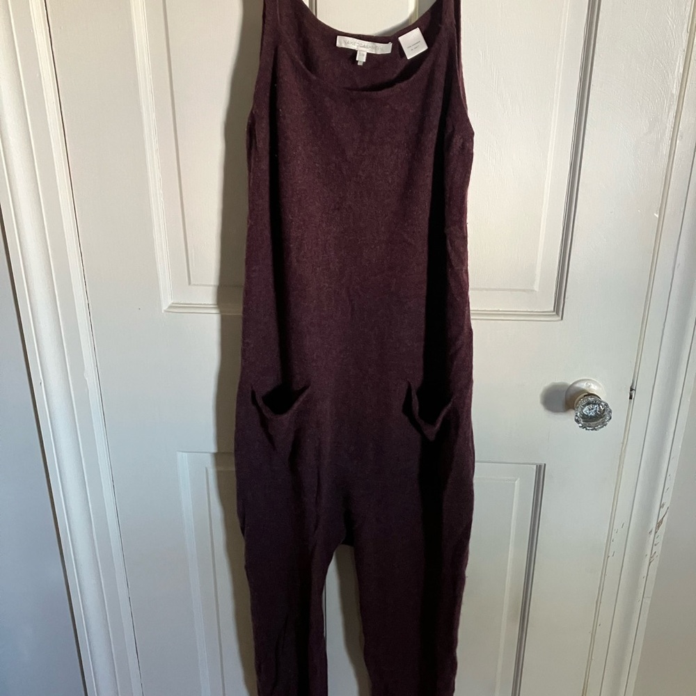 NakedCashmere Patty Jumpsuit 100% Cashmere Dark Plum S/M